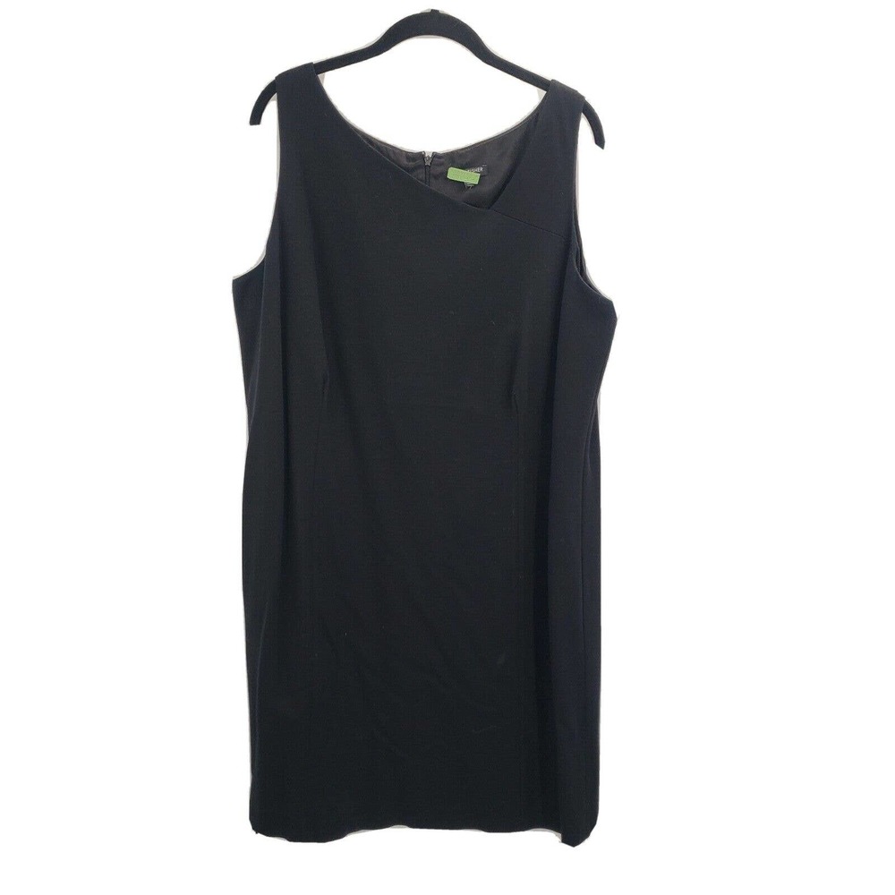 Eileen Fisher Black Sleeveless Shift Dress